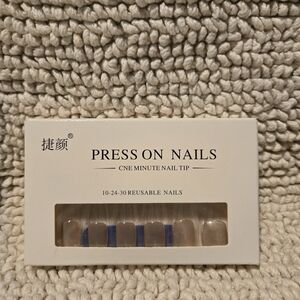 Press On Nails Set with Neutral Sheer